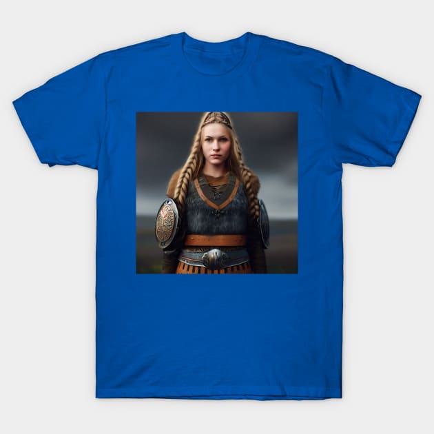 Viking Shield Maiden T-Shirt by Grassroots Green